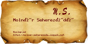 Molnár Seherezádé névjegykártya